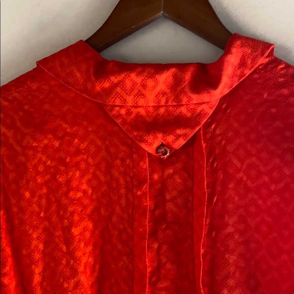 Red Button Up Dress - Picture 8 of 10